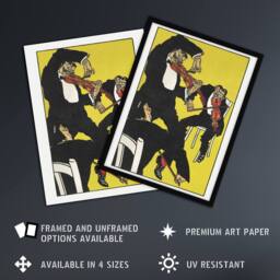 "Artery8 Musicians Between 3 & 4 in the Morning Jung Wall Art Poster Print in Yellow - Size: W18"" x H24""" - thumbnail 2