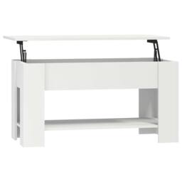 Berkfield Home Coffee Table White 101x49x52 cm Engineered Wood - Size: 101 x 49 x 52 cm - thumbnail 1