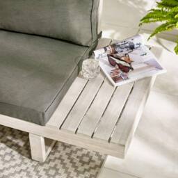 FurnitureboxUK Brisa Solid Wood 5 Seat Outdoor Sofa Set in Off-White - thumbnail 5