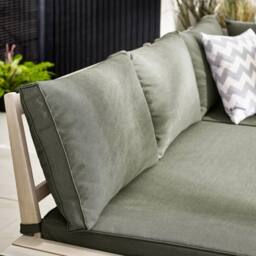 FurnitureboxUK Brisa Solid Wood 5 Seat Outdoor Sofa Set in Off-White - thumbnail 3