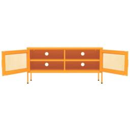 Berkfield Home TV Cabinet Mustard Yellow 105x35x50 cm Steel - Size: 105 x 35 x 50 cm - thumbnail 6