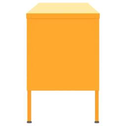 Berkfield Home TV Cabinet Mustard Yellow 105x35x50 cm Steel - Size: 105 x 35 x 50 cm - thumbnail 4