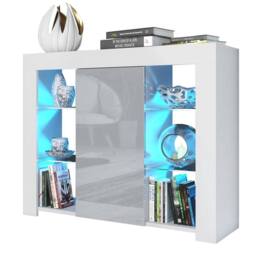 SPETLEK TV Unit Display White Matt Body Grey High Gloss Fronts - Size: 0.6m2 - thumbnail 2