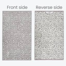 Allure Bath Fashions Luxury Zero Twist Leopard Print Bathroom Towels - 100% Cotton in Grey - thumbnail 5