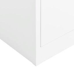 Berkfield Home Locker Cabinet White 90x40x180 cm Steel - Size: 90 x 40 x 180 cm - thumbnail 6