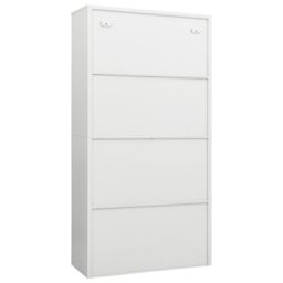 Berkfield Home Locker Cabinet White 90x40x180 cm Steel - Size: 90 x 40 x 180 cm - thumbnail 4