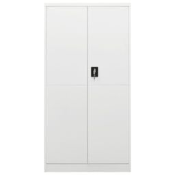 Berkfield Home Locker Cabinet White 90x40x180 cm Steel - Size: 90 x 40 x 180 cm - thumbnail 2