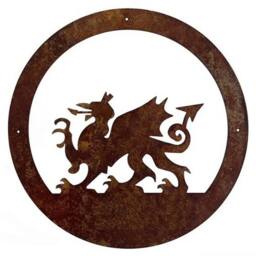 Poppyforge Welsh Dragon Wall Art with No Text - Large - H49.5 cm in Metallics - thumbnail 2