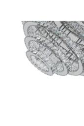 Living and Home 4-Tier Chic Crystal Flush Mount Ceiling Light with Chrome Finish in Silver - thumbnail 6