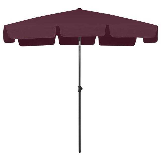 Berkfield Home Beach Umbrella Bordeaux Red 200x125 cm in Burgundy - image 1