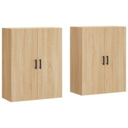 Berkfield Home Wall Mounted Cabinets 2 pcs Sonoma Oak 69.5x34x90 cm in Brown - thumbnail 2