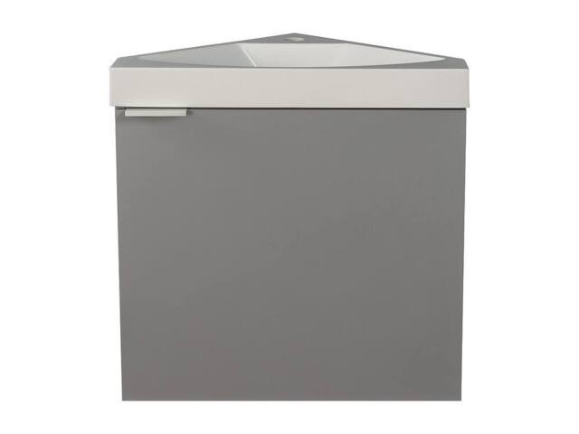 Vente-unique Corner Wall-Mounted Matte Gray Washbasin Cabinet - 56 Cm - MANODO in Grey