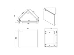 Vente-unique Corner Wall-Mounted Matte Gray Washbasin Cabinet - 56 Cm - MANODO in Grey - thumbnail 7