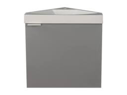 Vente-unique Corner Wall-Mounted Matte Gray Washbasin Cabinet - 56 Cm - MANODO in Grey