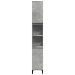 Berkfield Home Durable Bathroom Cabinet Concrete Grey 30x30x190 cm Engineered Wood - Size: 30 x 30 x 190 cm - thumbnail 5
