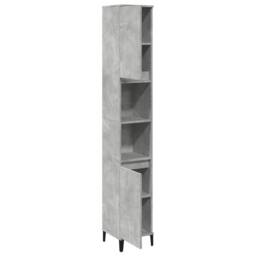 Berkfield Home Durable Bathroom Cabinet Concrete Grey 30x30x190 cm Engineered Wood - Size: 30 x 30 x 190 cm - thumbnail 4
