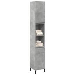 Berkfield Home Durable Bathroom Cabinet Concrete Grey 30x30x190 cm Engineered Wood - Size: 30 x 30 x 190 cm - thumbnail 1