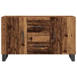 Berkfield Home Sideboard Old Wood 100x36x60 cm Engineered Wood in Brown - Size: 100 x 36 x 60 cm - thumbnail 4