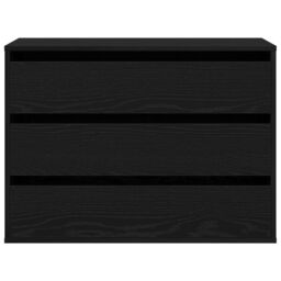 Berkfield Home Corner Chest of Drawers Black Oak 80x41x58 cm Engineered Wood - Size: 80 x 41 x 58 cm - thumbnail 7