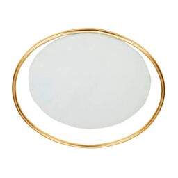 Madison & Mayfair Art Deco Style 37CM Round Mirror with a Gold Circular Frame - thumbnail 2