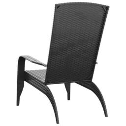 Berkfield Home Full Garden Adirondack Chair Black Poly Rattan - thumbnail 5