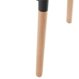 Nordlys Set of 4 Scandinavian Dining Chairs with Wooden Legs in Black - thumbnail 7