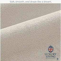 Luxury Living Montreal Taped Top Curtains in Natural - Size: 117 cm width x 137 cm drop - thumbnail 4