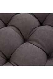 Living and Home 50cm Square Corduroy Chair Pad Gaming Floor Cushion Meditation Pillow in Grey - thumbnail 4