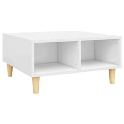 Berkfield Home Decorative Coffee Table White 60x60x30 cm Engineered Wood - Size: 60 x 60 x 30 cm - thumbnail 3