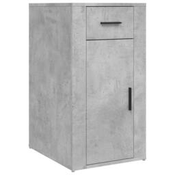 Berkfield Home Elegant Desk with Cabinet Concrete Grey Engineered Wood - thumbnail 6