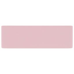Berkfield Home Luxury Wash Basin Matt Pink 41x30x12 cm Ceramic - Size: 41 x 30 x 12 cm - thumbnail 4