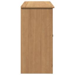 Berkfield Home Sideboard with Drawers Panama 112x40x80 cm Solid Wood Pine in Tan - Size: 112 x 40 x 80 cm - thumbnail 6