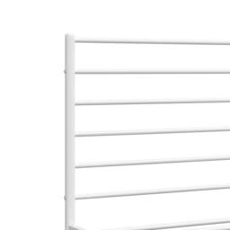 Berkfield Home Metal Bed Frame with Headboard & Footboard White 120x200 cm - Size: Small Double - thumbnail 9