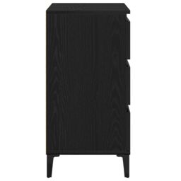 Berkfield Home Bedside Cabinet Black Oak 40x35x70 cm Engineered Wood - Size: 40 x 35 x 70 cm - thumbnail 7