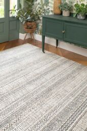 Kukoon Grey Cream Aztec Moroccan Destressed Berber Soft Pile Living Room Area Rugs & Runner - Size: 200 cm x 290 cm