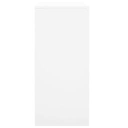 Berkfield Home Office Cabinet with Sliding Door White 90x40x90 cm Steel - Size: 90 x 40 x 90 cm - thumbnail 4