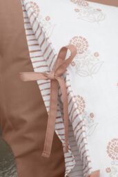 Pineapple Elephant 'Woodblock Floral' So Soft Duvet Cover Set in Terracotta - Size: Double - thumbnail 4