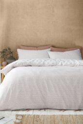 Pineapple Elephant 'Woodblock Floral' So Soft Duvet Cover Set in Terracotta - Size: Double - thumbnail 2