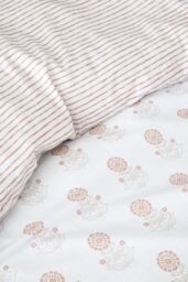 Pineapple Elephant 'Woodblock Floral' So Soft Duvet Cover Set in Terracotta - Size: Double - thumbnail 5