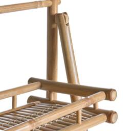 Wyld and Coco Bamboo 3-Tier Foldable Bathroom Shelf - Natural Bamboo Nordic Design - thumbnail 7