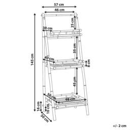 Wyld and Coco Bamboo 3-Tier Foldable Bathroom Shelf - Natural Bamboo Nordic Design - thumbnail 3