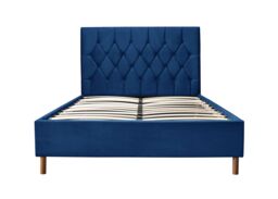 Birlea Velvet Fabric Ottoman Bed Frame Storage Loxley in Blue - Size: Double - thumbnail 5