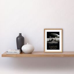 "Artery8 Wall Art Print NASA Our Solar System Moon Lunar Roving Vehicle Apollo 15 Artwork Framed 9X7 Inch in Beige - Size: W7"" x H9""" - thumbnail 2