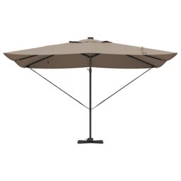 Berkfield Home Cantilever Roma Parasol with LEDs Taupe 352x251x265 cm Aluminium - Size: 352 x 251 x 265 cm - thumbnail 5