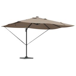 Berkfield Home Cantilever Roma Parasol with LEDs Taupe 352x251x265 cm Aluminium - Size: 352 x 251 x 265 cm - thumbnail 3