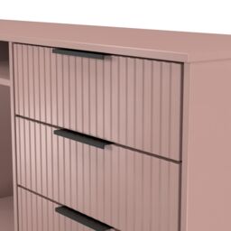 Ready Assembled 2 U Menai 6 Drawer Sideboard (Ready Assembled) in Dusty Pink - thumbnail 5