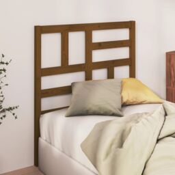 Berkfield Home Bed Headboard Honey Brown 96x4x104 cm Solid Wood Pine - Size: 96 x 4 x 104 cm - thumbnail 1