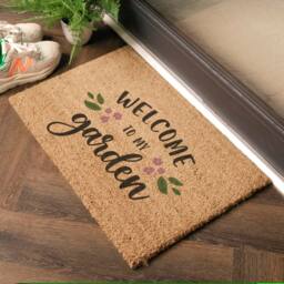 Artsy Mats Welcome To My Garden Doormat (60 x 40cm) in Brown - Size: 40 cm x 60 cm - thumbnail 2