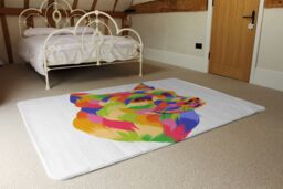 Benjamin Tate Design Amazing Illustration Dog Pop Art Designer Rug in Natural - Size: Large - thumbnail 3