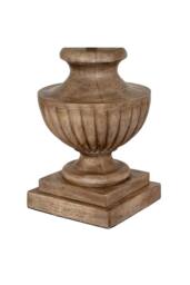 KDMD Marbelle Table Lamp with Edged Linen Shade - Modern & Elegant Lighting in Brown - thumbnail 3